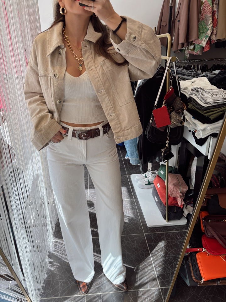 Wide Leg Orta Bel Premium Jean
