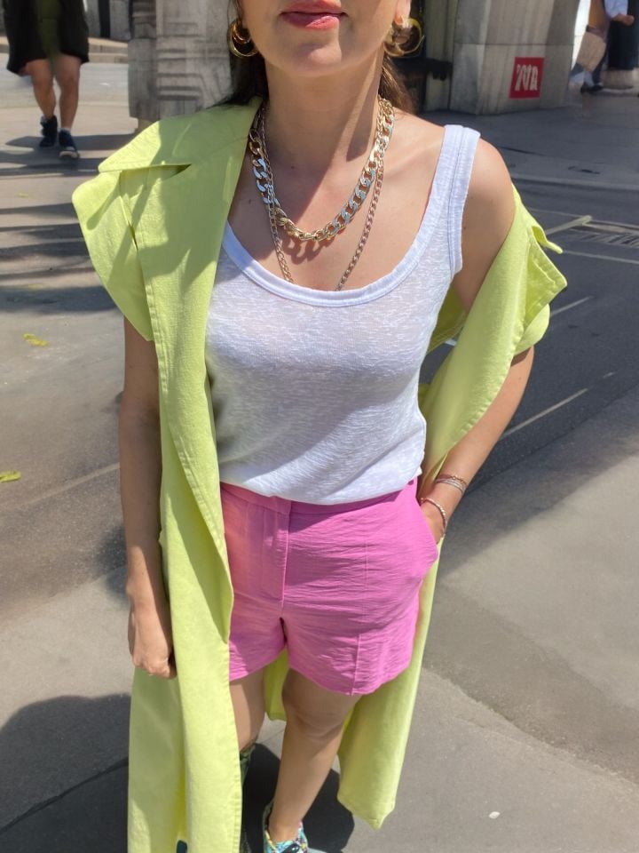 Midi Boy Şort Pembe