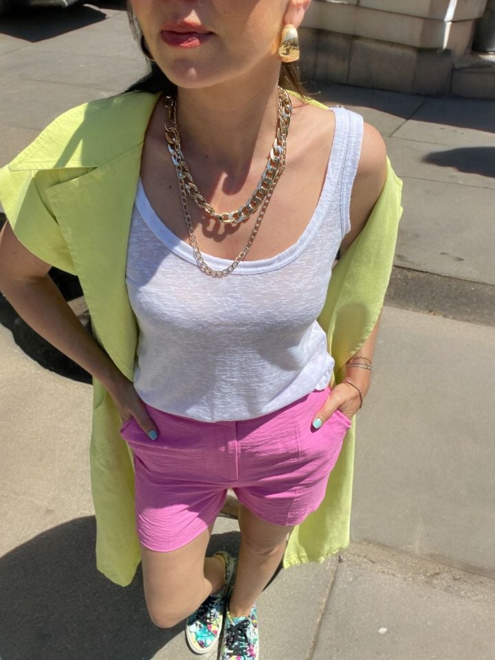 Midi Boy Şort Pembe