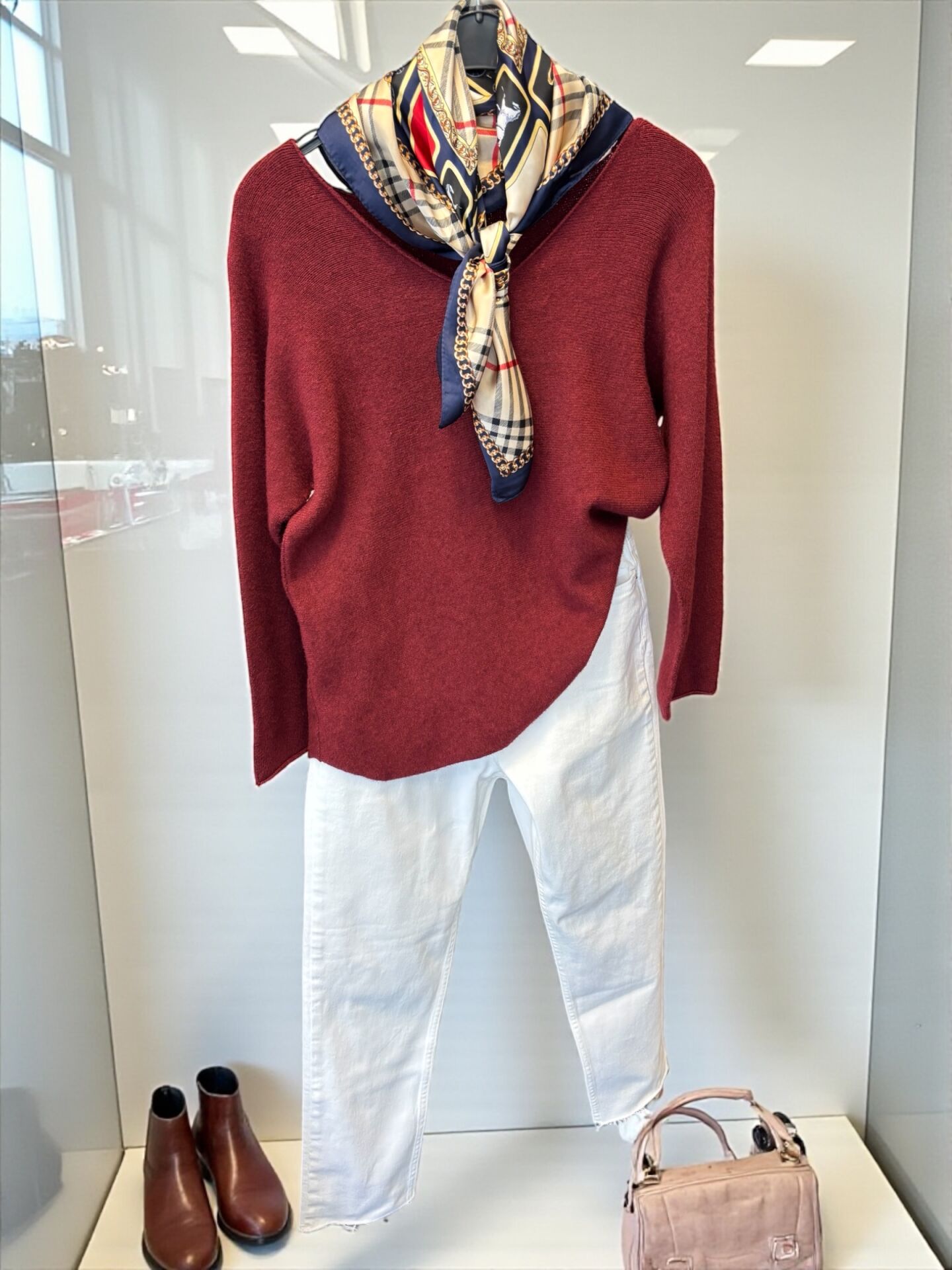 İthal V Yaka Bordo Triko