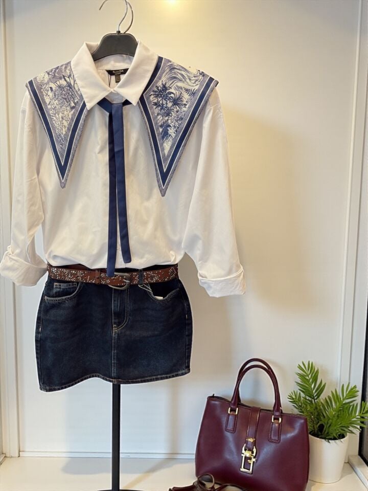 İthal Renkli Dr Desenli Yakalık