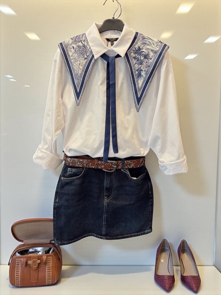 İthal Renkli Dr Desenli Yakalık