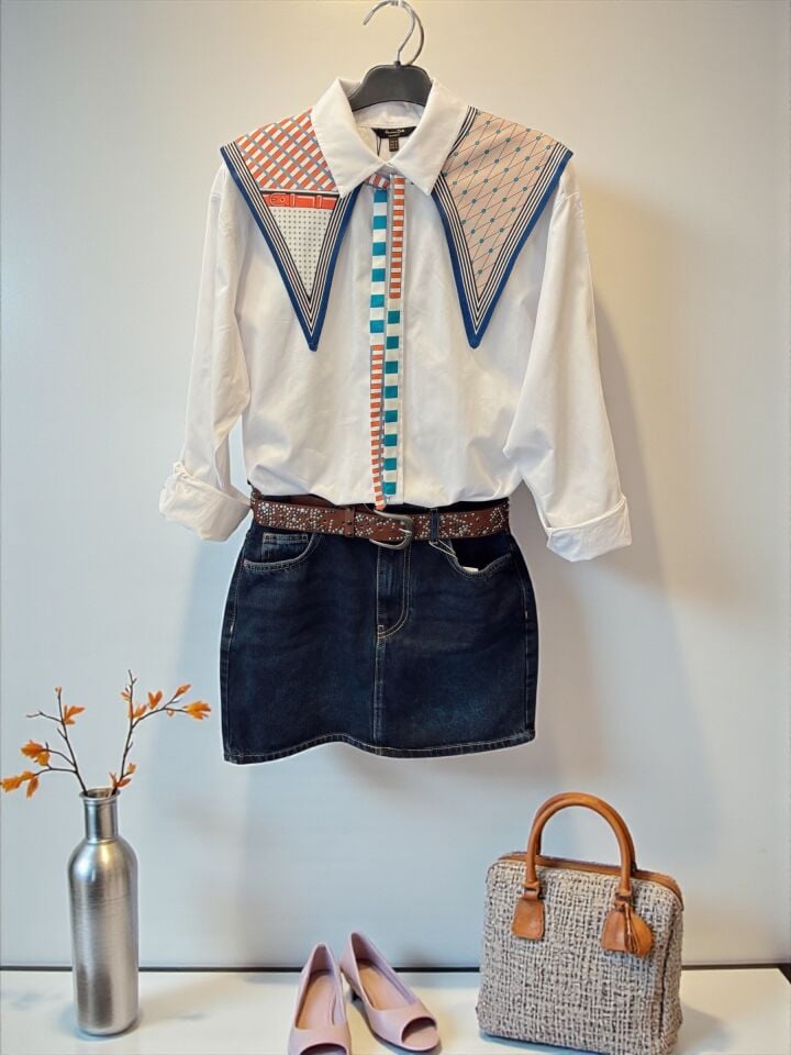 İthal Renkli At Desenli Yakalık