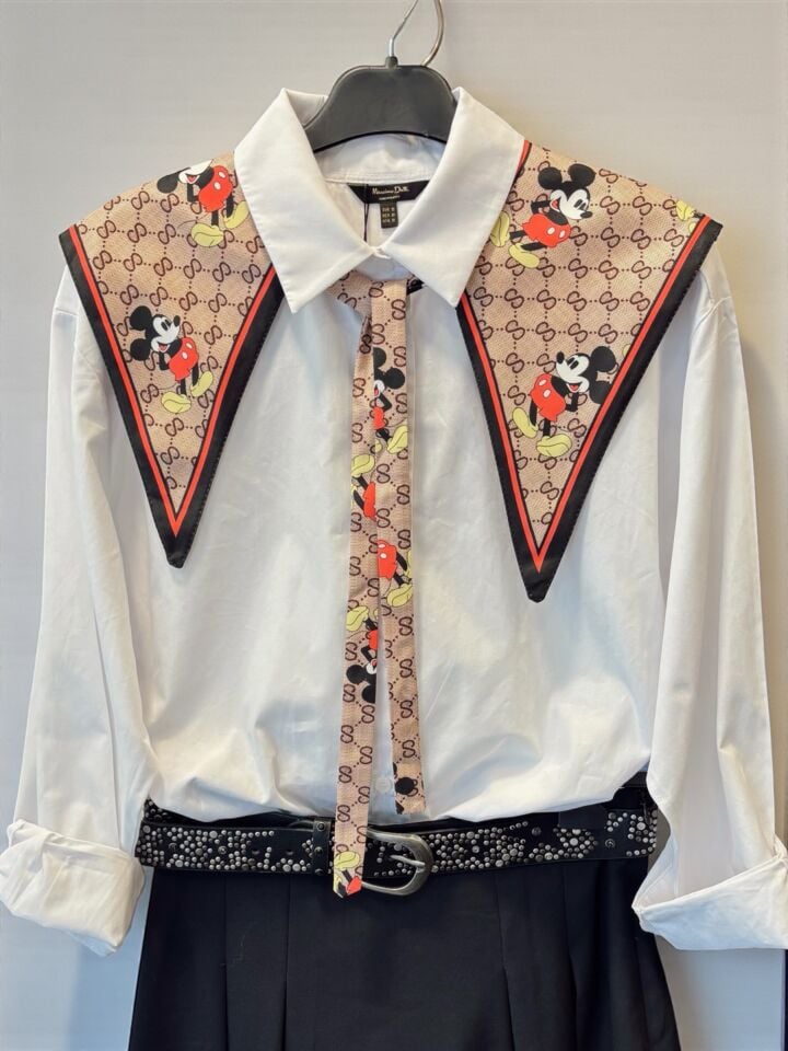 İthal Renkli Mcky Desenli Yakalık