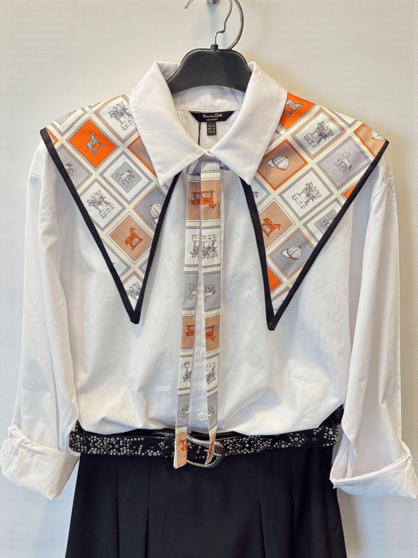 İthal Renkli Mini At Desenli Yakalık