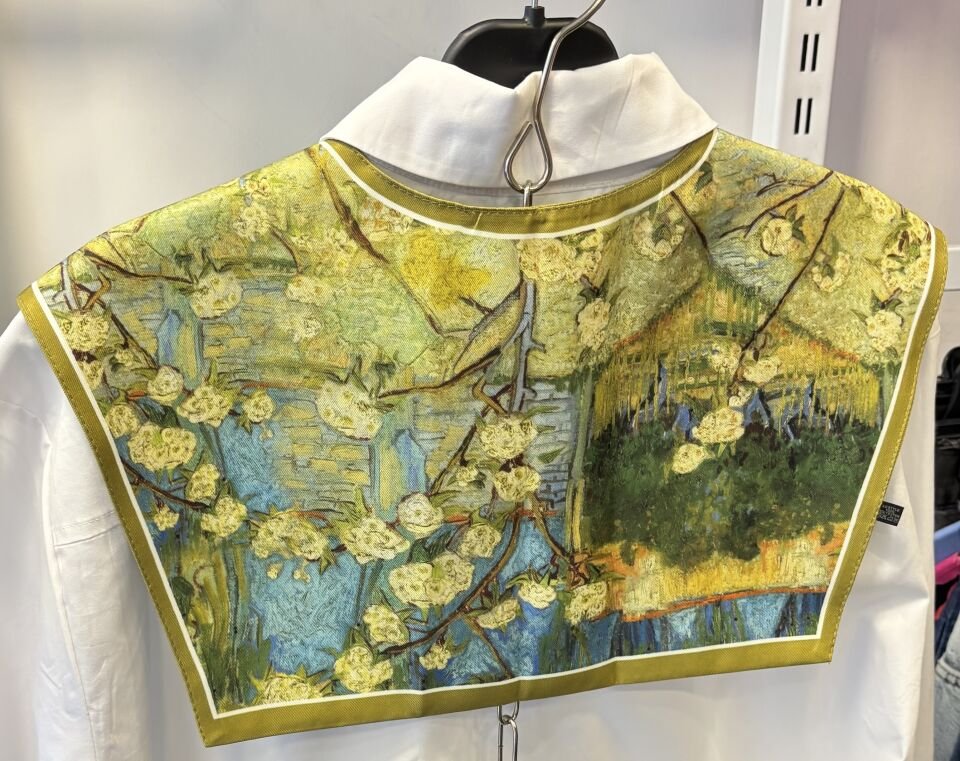 İthal Renkli Manzara Desenli Yakalık