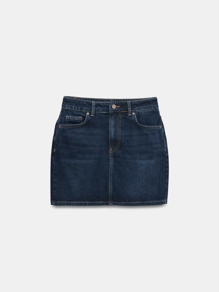 Dilvin Mini Kot Etek Lacivert