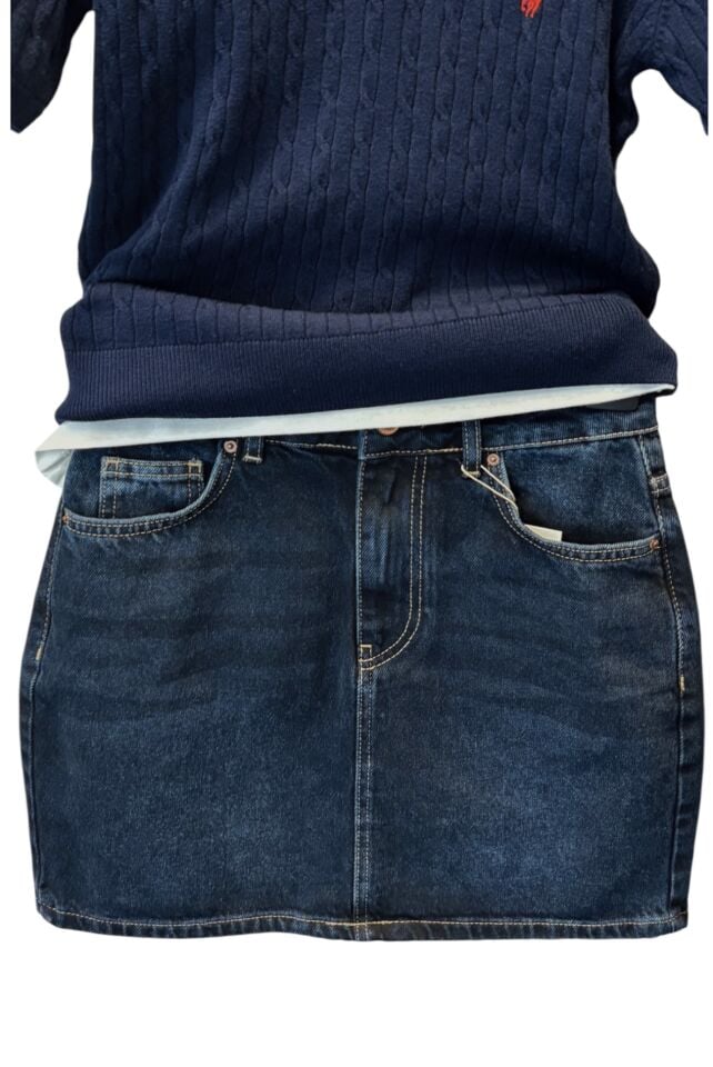 Dilvin Mini Kot Etek Lacivert