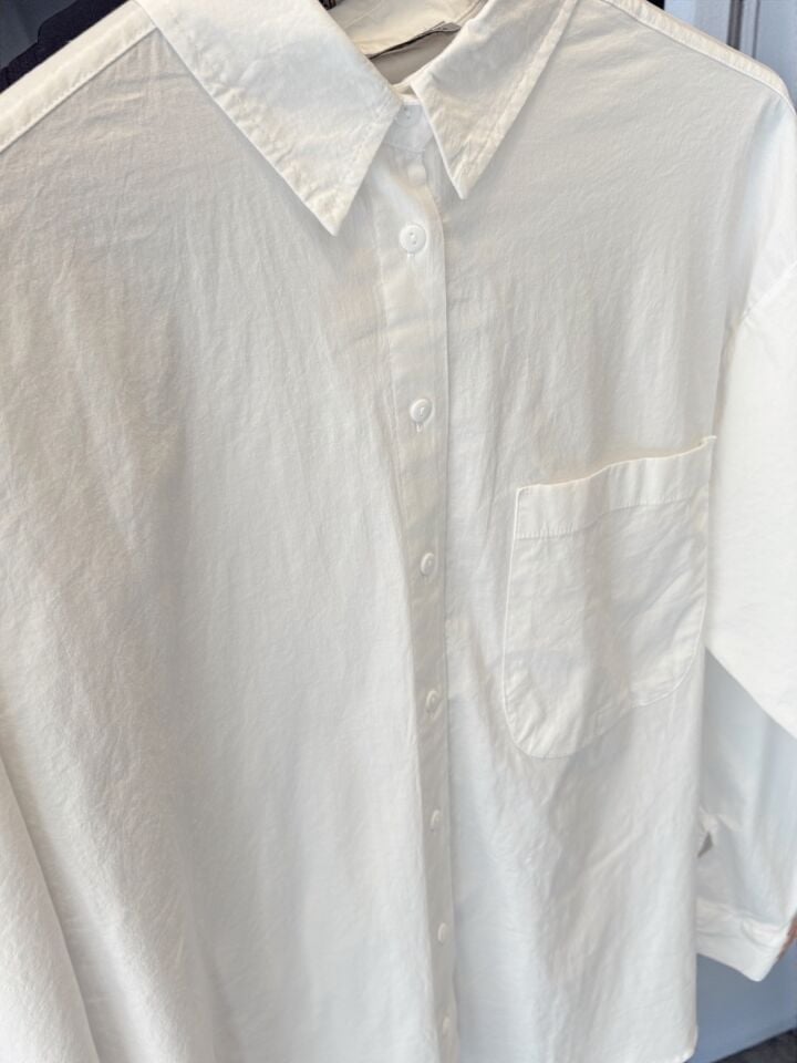 %100 Pamuk Premium Gömlek Beyaz