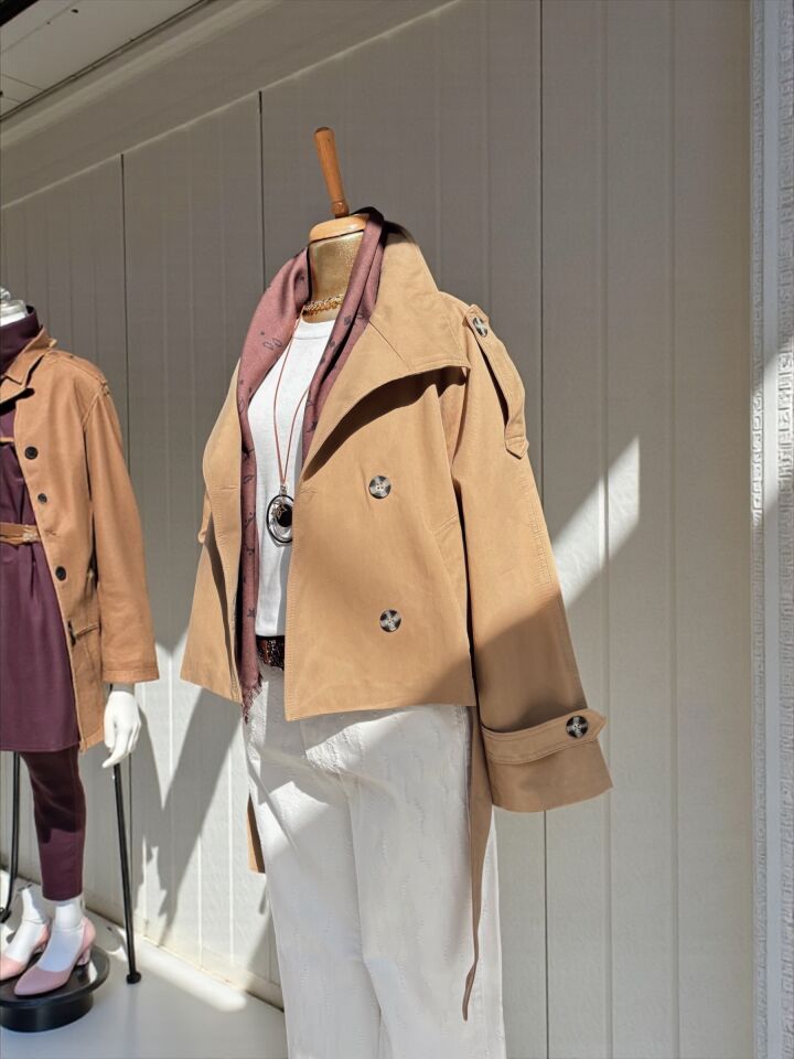 Premium Kısa Trençkot Camel