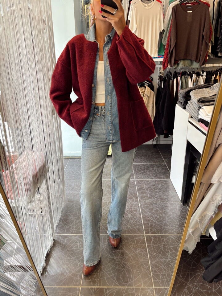 Orj. ZR Straight Fit Yüksek Bel Mavi Jean Pantolon